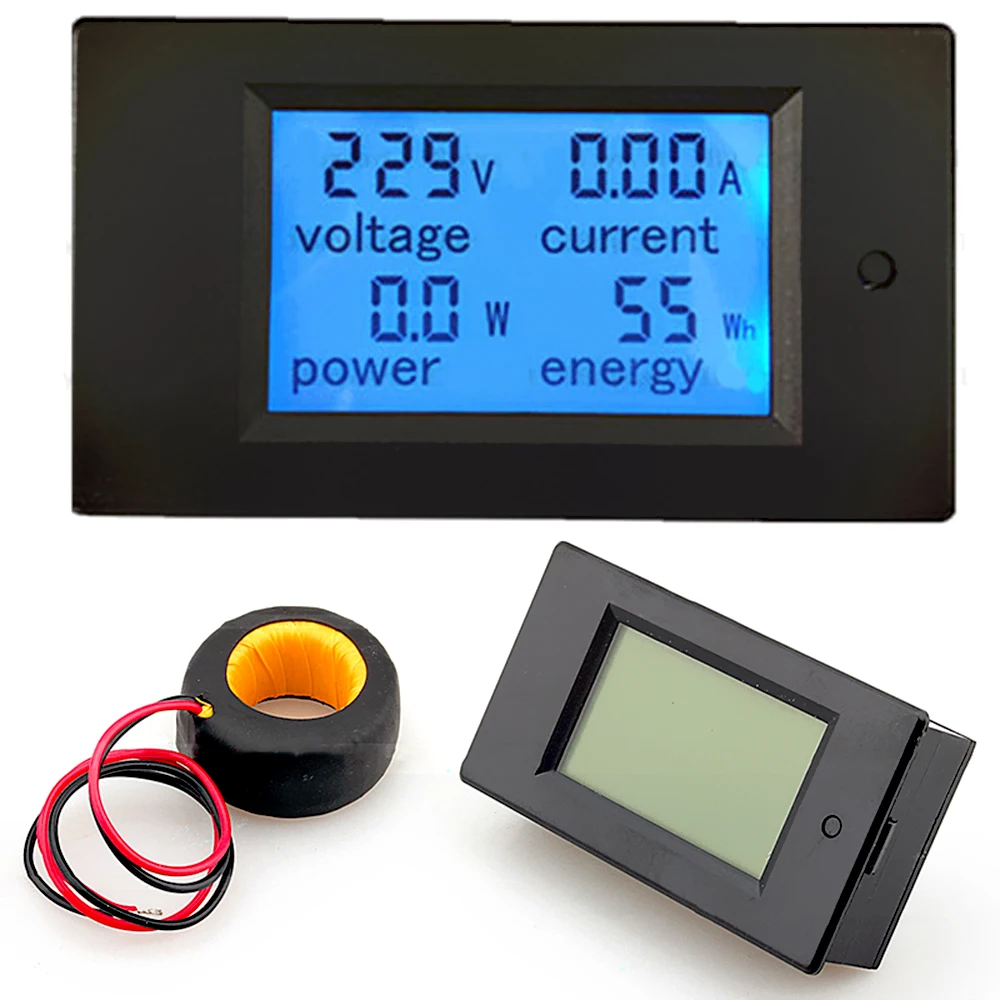 4 in 1 LCD Panel Digital Voltmeter Ammeter AC 260V 100A Amp Volt Meter Current Tester with Transformer CT | Инструменты