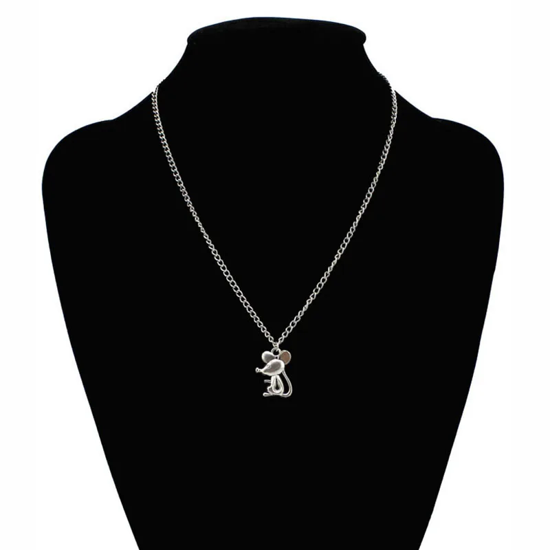2019 New Fashion Women Jewelry Set Vintage Mouse Earring&ampNecklace For Kids girls Gift Free Shipping ED4460 | Украшения и