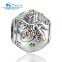 new style authentic 925 sterling silver cz crystal starfish charm fits bracelets bangles gw fashion jewelry x382h20