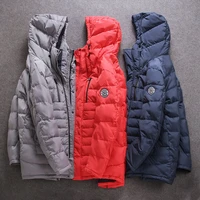 winter down jacket for men europe and usa hoodies gray duck down jacket minus 40 degrees warm coat size 48 56 s701