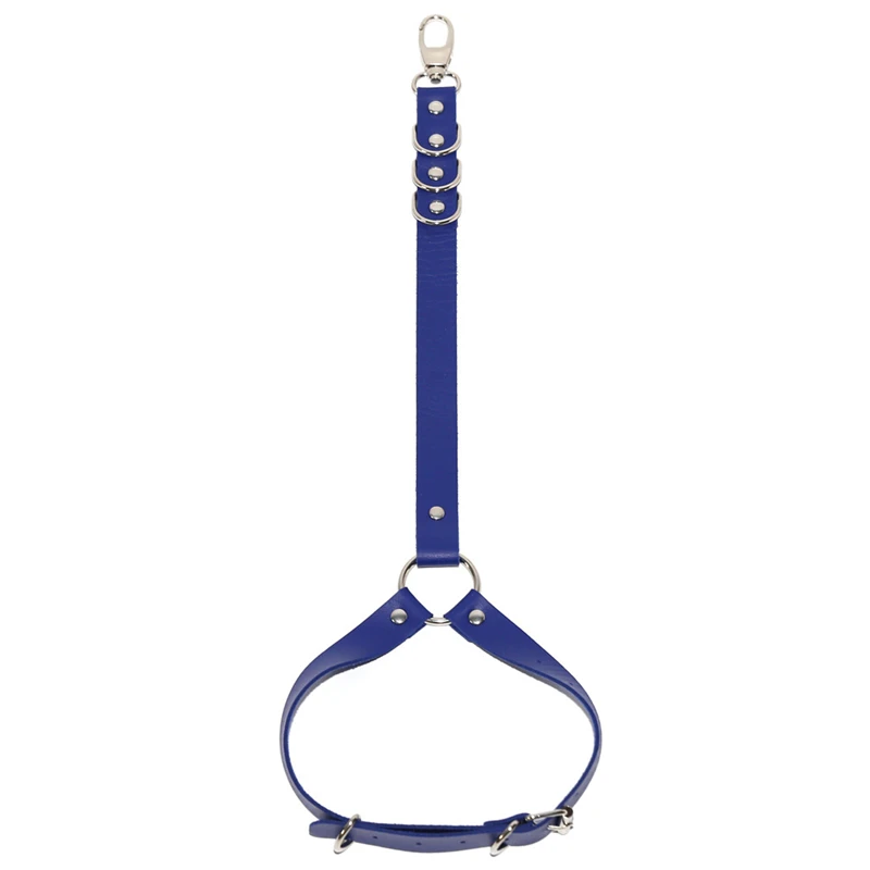 Style 2 Blue Панк Харадзюку подвязки из искусственной кожи пояс Связывание Эротическое белье для женщин ноги жгут шесте танец сексуальные костюмы подтяжки ремни - Цвет: Style 2 Blue