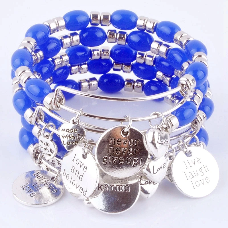 2018 расширяемый Регулируемый провод обертывание акриловый жесткий браслет из