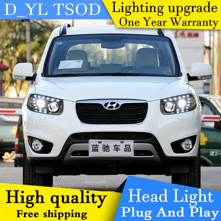 Car Styling Headlights for Hyundai Santa Fe 2006-2012 LED Headlight Head Lamp Daytime Running Light Bi-Xenon HID | Автомобили и
