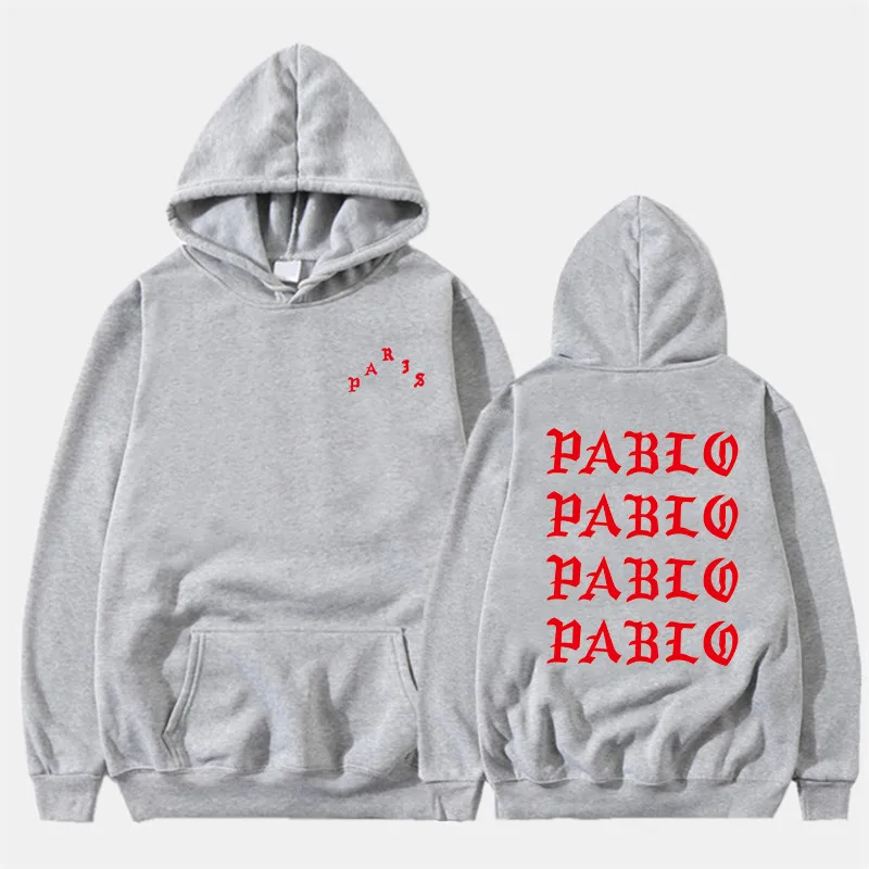 I Feel Like Pablo с принтом красных букв, мужские толстовки, свитшоты в стиле хип-хоп, мужская и женская уличная одежда, флисовый пуловер, топы