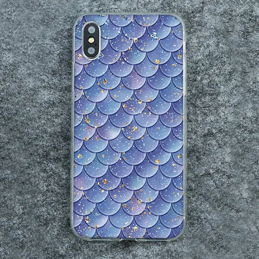 16 Чехол для Coque Motorola Moto G7 plus G5 P40 P30 one power Z4 Z3 G7 E5 G6 play Мягкий ТПУ Русалка рыбные весы роскошный чехол для телефона - Цвет: 16