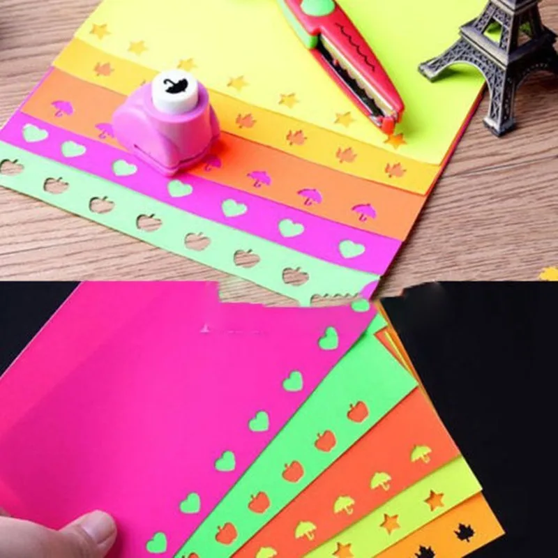 10 шт./партия Случайных Мини DIY Дырокол Ремесло Скрапбукинг ручной работы вырезанная карта для DIY подарочная карта бумажный Дырокол