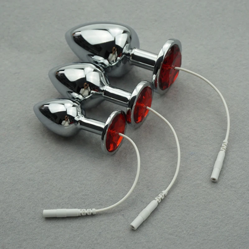 Анальная пробка из нержавеющей стали с электрическим током Женская вагинальная