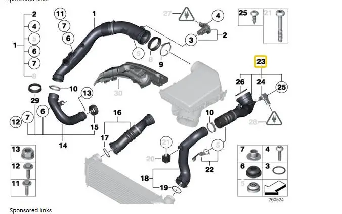 Впускной шланг интеркулер дроссельной заслонки корпус для BMW E82 E90 135i 335i N55 13717599294