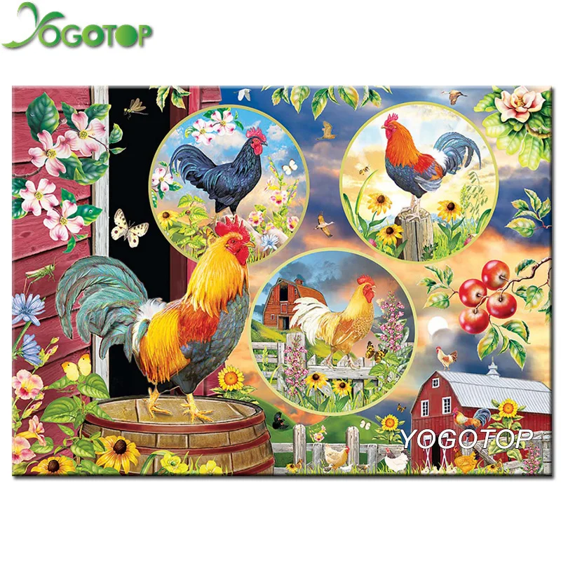 Алмазная вышивка YOGOTOP для творчества картина стразы из куриных ферм алмазная