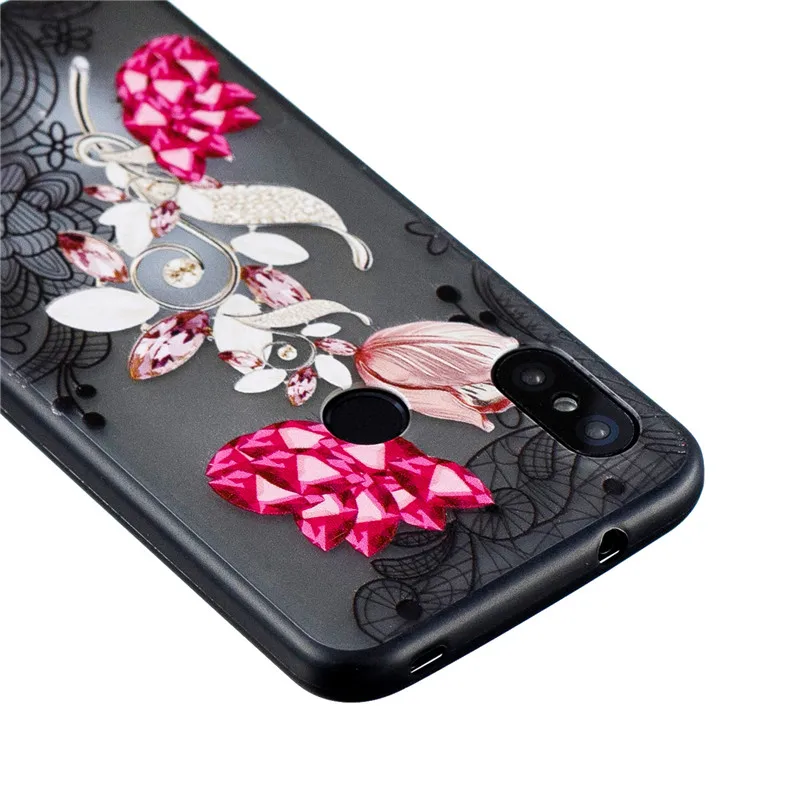 Чехол для Xiaomi Pocophone F1 5X A1 с роскошным цветком Etui ударопрочный чехол бриллиантами Mi