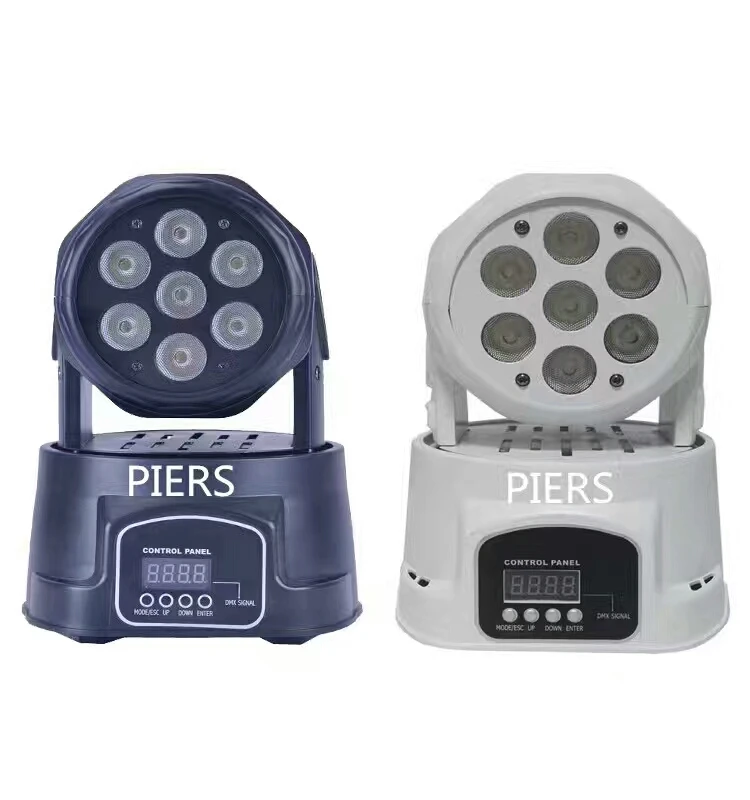 Новинка 7 шт. Dmx512 10 Вт мини Rgbw 4 в 1 светодиодный движущийся головсветильник свет