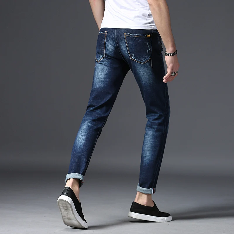 AIRGRACIAS 2018 New Brand Men Jeans Pants Dark Color Wash Casual For Elasticity Cotton Four Season Denim Jean | Мужская одежда