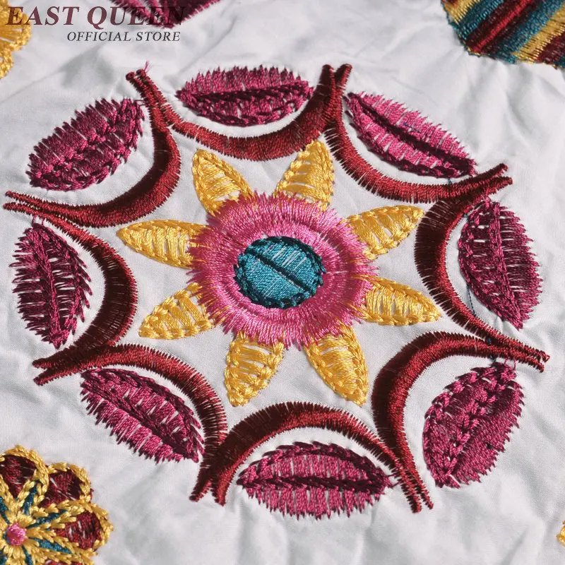 Женское богемное шикарное платье с вышивкой в стиле хиппи этническом пляжное