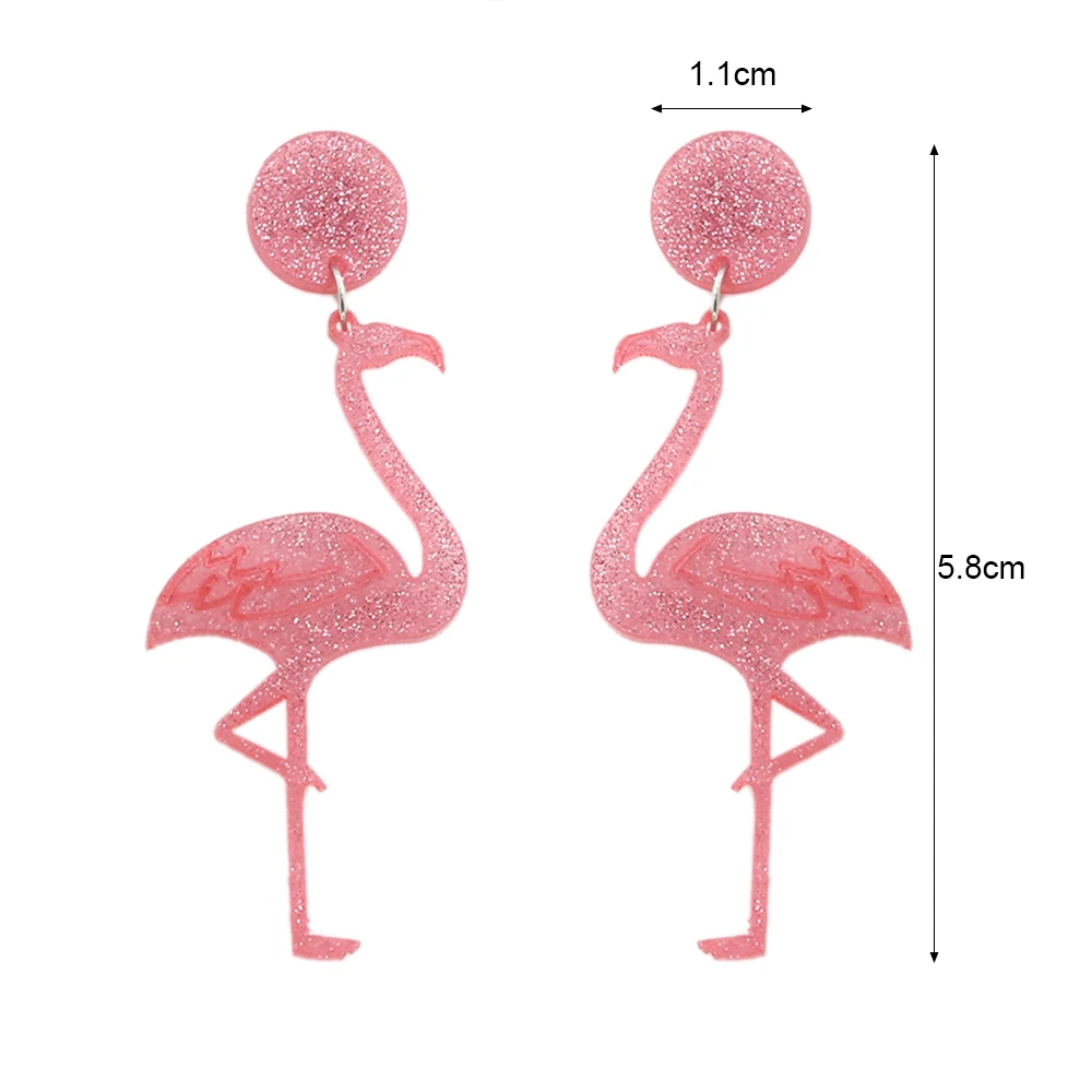 STRATHSPEY новые милые висячие серьги с птицами Длинные акриловые фламинго для