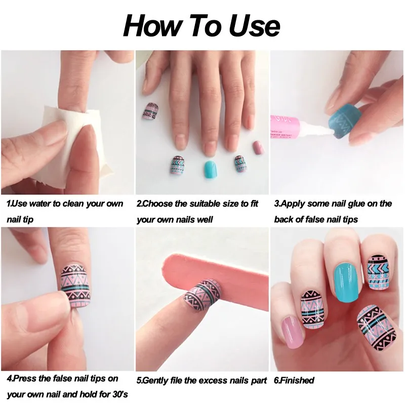 Новый 24 шт./компл. простой дизайн 2017 короткие накладные ногти Nep nagels для украшения