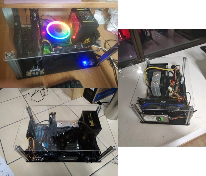 DIY персонализированный прозрачный акриловый Настольный ПК чехол стойка игровой хост-бокс ATX материнская плата Хендс-он сборка геймер компьютерные части