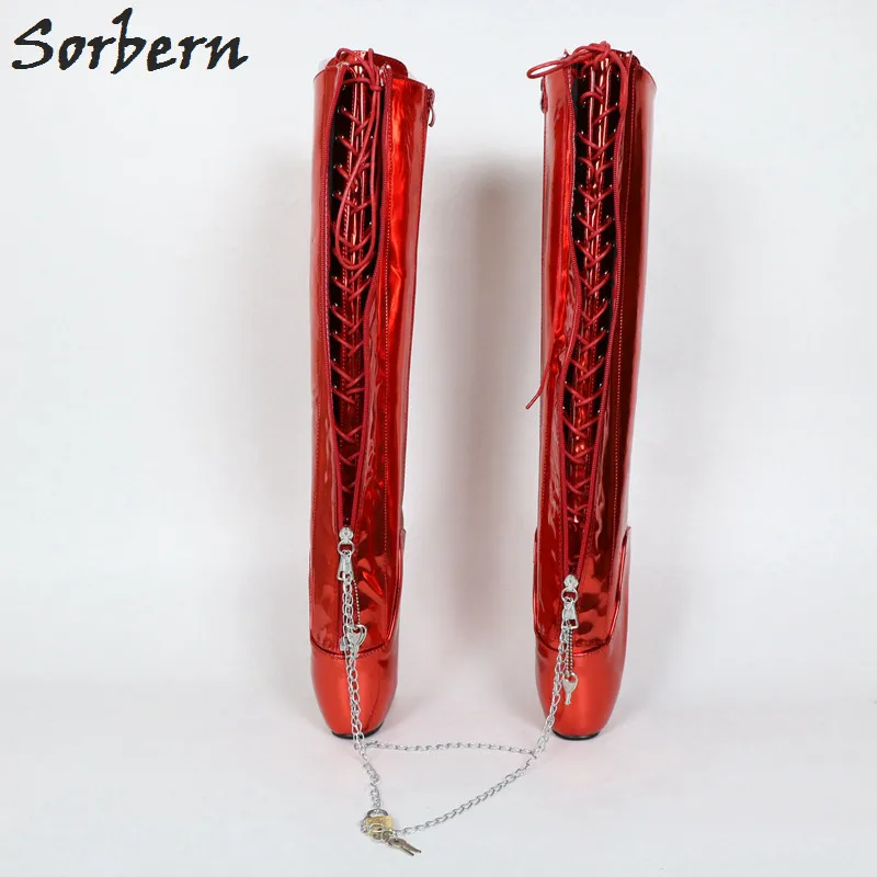Женские ботинки до середины голени Sorbern сапоги на платформе танкетке шнурках