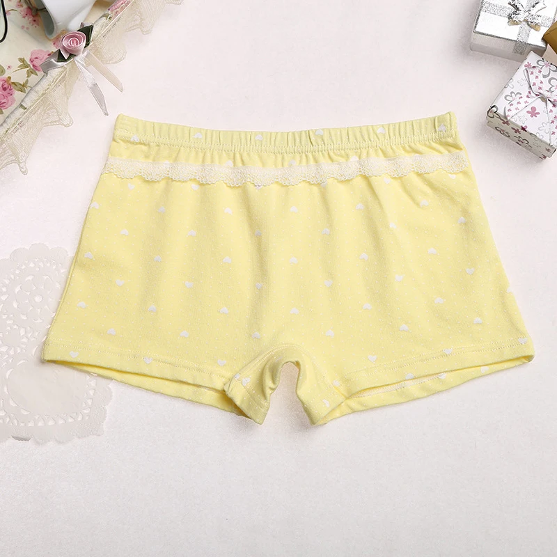 1 шт./лот хлопковые дышащие трусы боксеры ярких цветов в горошек для девочек
