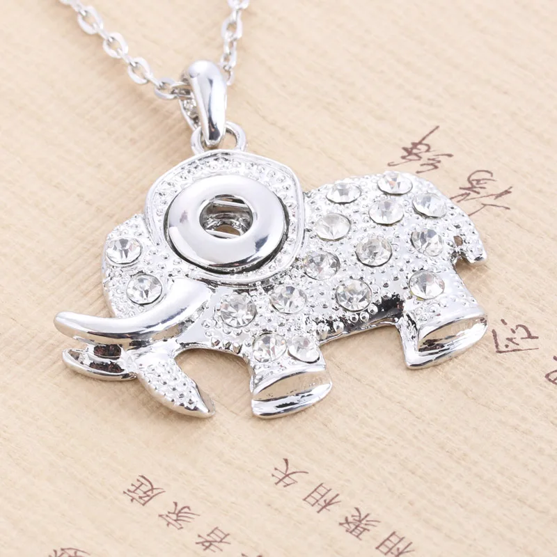 Papa Snap New Jewelry Fashion Buttons Necklaces Link Chain 60CM With Crystal Pendant Fit 12MM | Украшения и аксессуары
