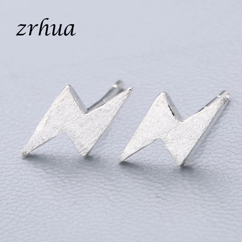 ZRHUA 925 пробы серебряные Простые серьги-гвоздики подарок pendientes oorbellen букле d'oreille femmes Новая коллекция рождественские подарки