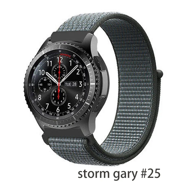 storm gary 25 22 мм ремешок для часов Galaxy watch 46 мм 42 мм samsung gear s3 Frontier active 2 correa браслет huawei часы gt ремешок Amazfit bip20 - Цвет ремешка: storm gary 25