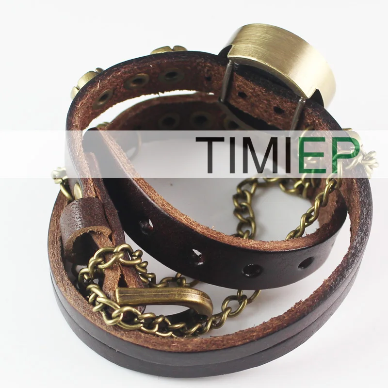 Новые модные женские часы наручные винтажный дизайн коричневый Бесплатная