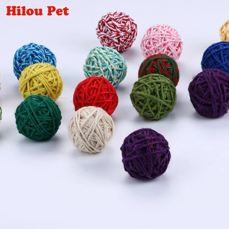 4 шт./упак. пряжа игрушка для кошки в виде шара интерактивные игрушки кошек играть