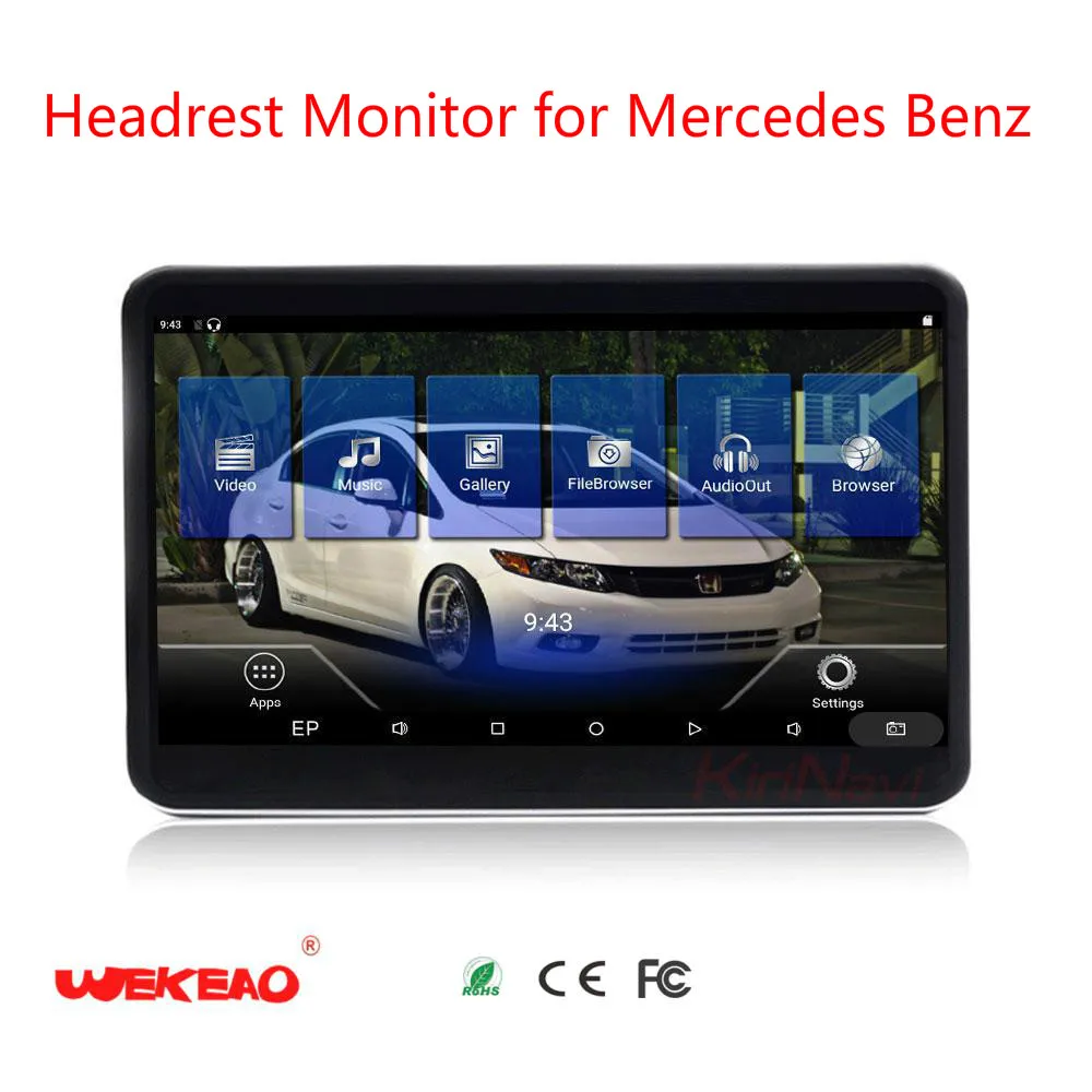 Wekeao 11 6 дюймов ЖК подголовник монитор аудио плеер для Mercedes Benz на заднем сиденье