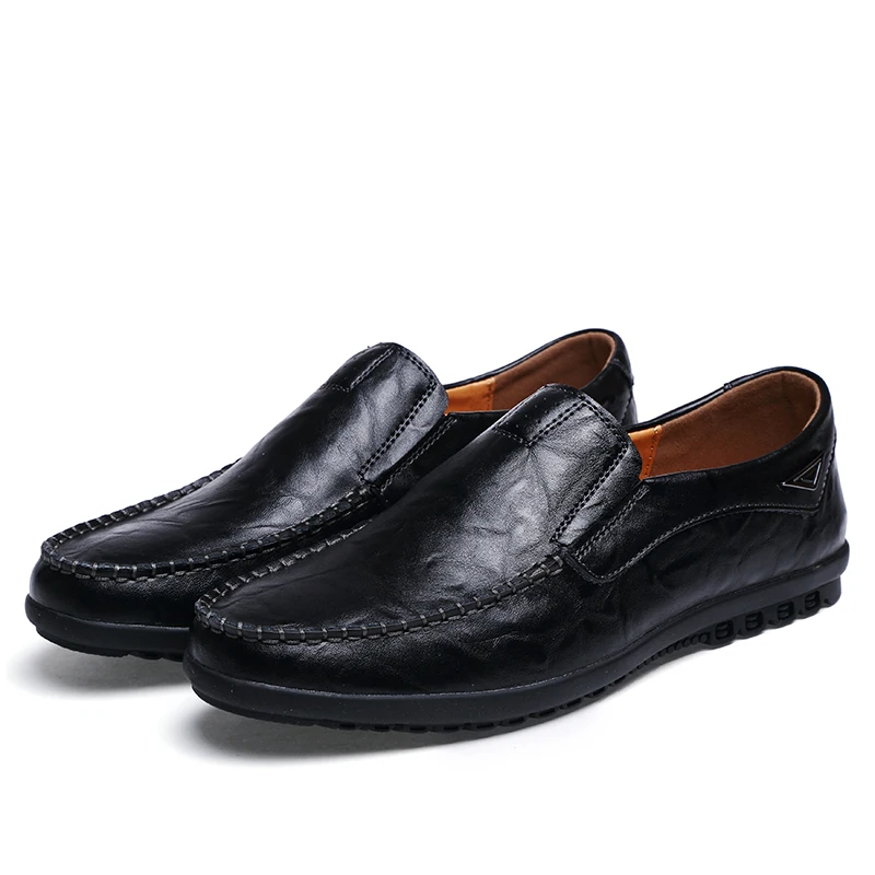 MOZOEYU Winter Fashion British Style Men Causal Shoes Leather Slip On High Quality Loafers Driver shoes Zapatos Hombre | Обувь