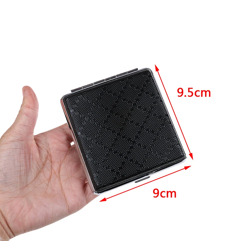 1 шт. Портативный Черный Карманный кожаный металлический табак 20 сигарет чехол