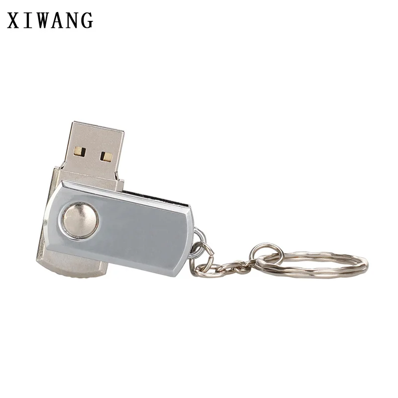 Вращающийся usb флеш-накопитель высокоскоростной водонепроницаемый USB 2,0 Флешка 4 ГБ 8 ГБ 16 ГБ 32 ГБ 64 ГБ 128 ГБ флеш-память металлический свободный логотип