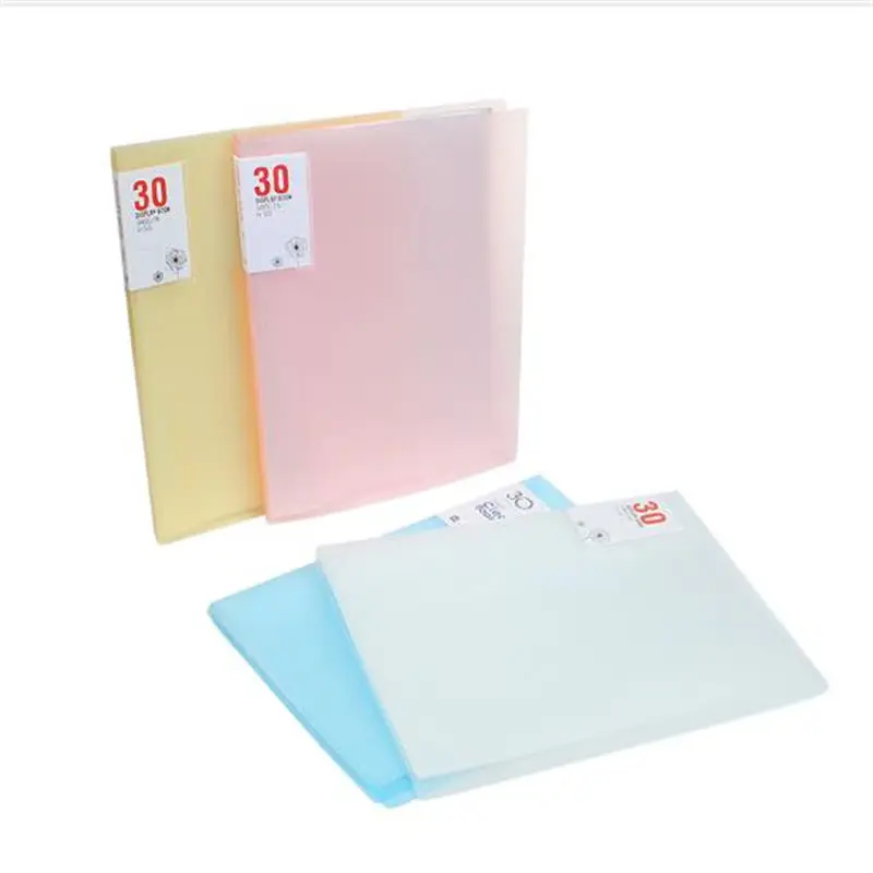 Coloffice Candy Color A4 transparent 30 pages Music folder document insert file data books cover holder clip school Supplies 1PC |