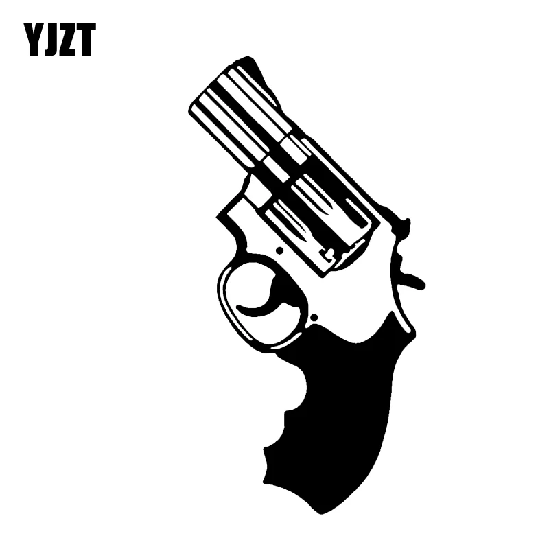 

YJZT 8.6*16.5CM Interesting Gun Decoration Car Sticker Vinyl Graphic Bumper Window Motorcycle Accessories C12-0209