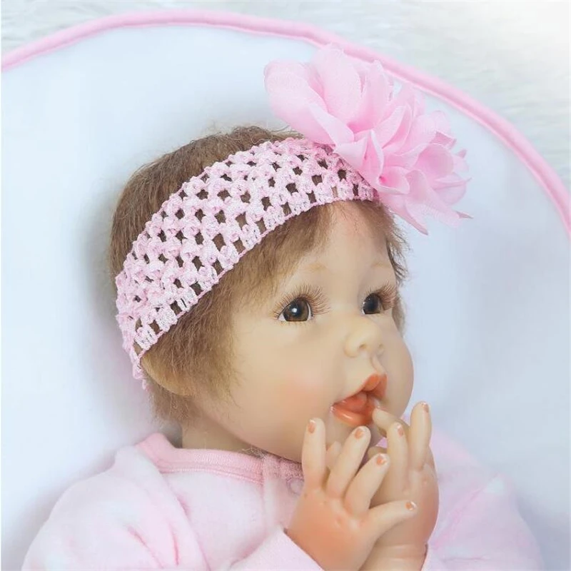 55 см/22 &quotReborn малыша Куклы ручной работы реалистичные силиконовые виниловые