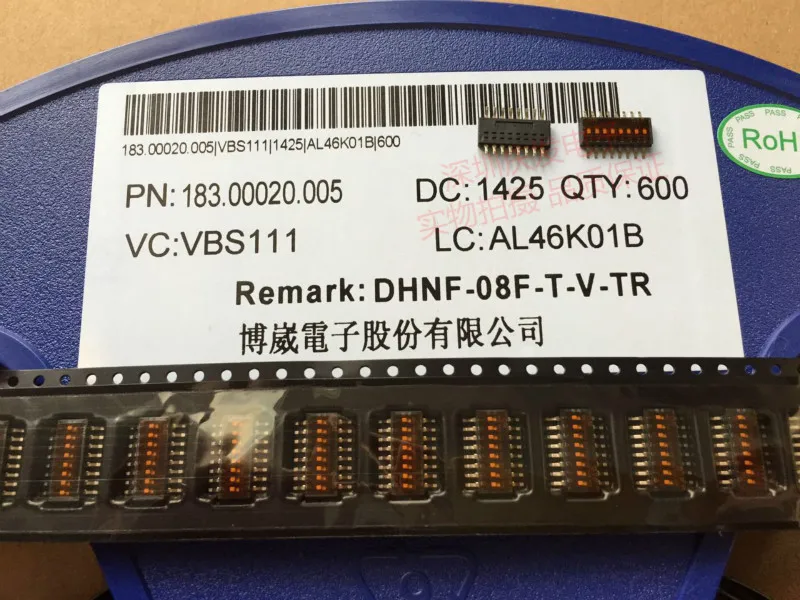 

Оригинальный новый 100% импортный DIP-переключатель, 8 бит, SMD, 8P, 1,27 мм