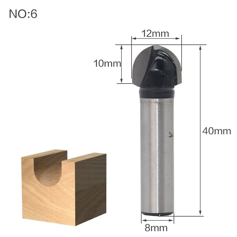 8mm Woodworking Tool Groove Tongue Router Bits CNC End Mill wood Engraving Trimming Tenon Milling Cutter 80528 | Инструменты
