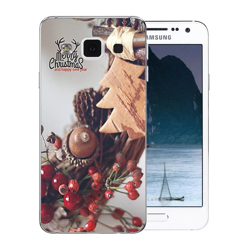 Для Samsung A3 2015 чехол мягкий силиконовый веселый X'MAS шаблон для Galaxy A300 A300F A300H A3000