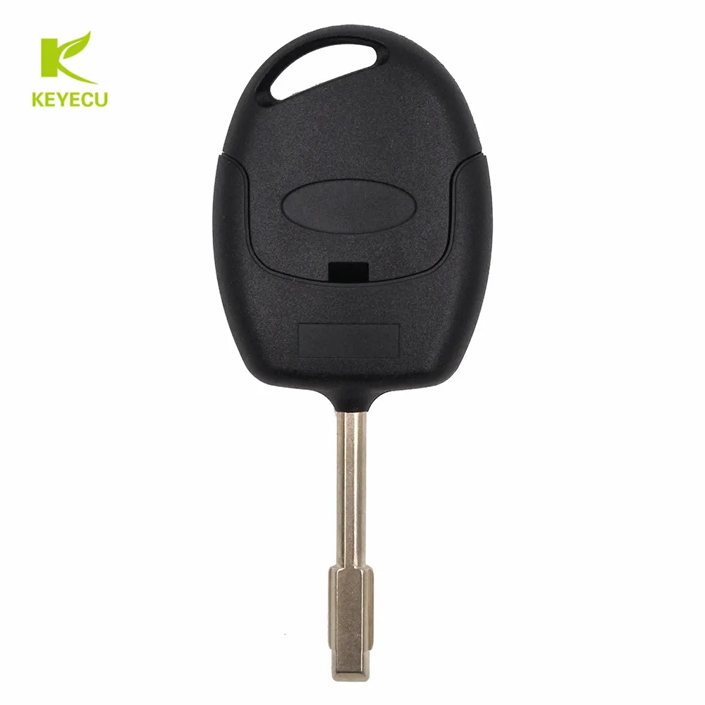 KEYECU 3-кнопочный дистанционный ключ и чип транспондера 4D60 Стекло для Ford Mondeo Focus Ka