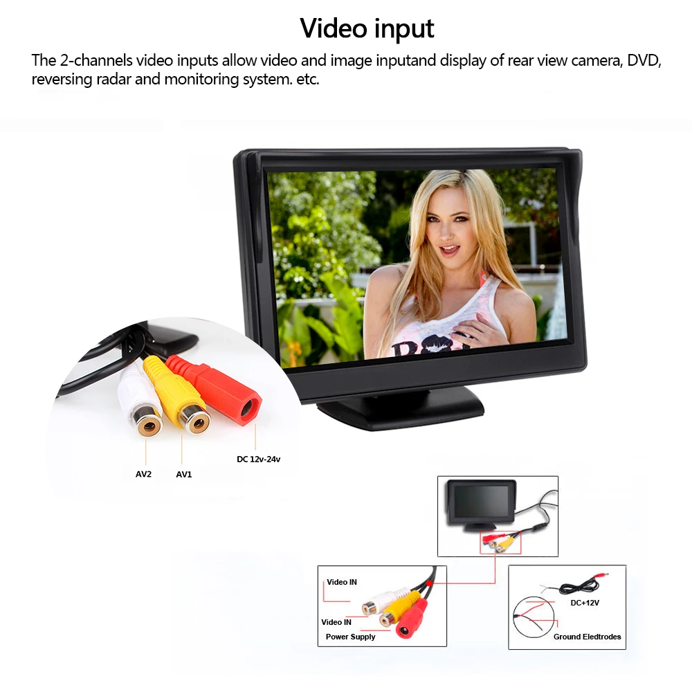 KEELEAD автомобильный монитор 4,3 дюймовый видео-плеер HD TFT lcd складной экран монитора зеркало заднего вида автомобиля