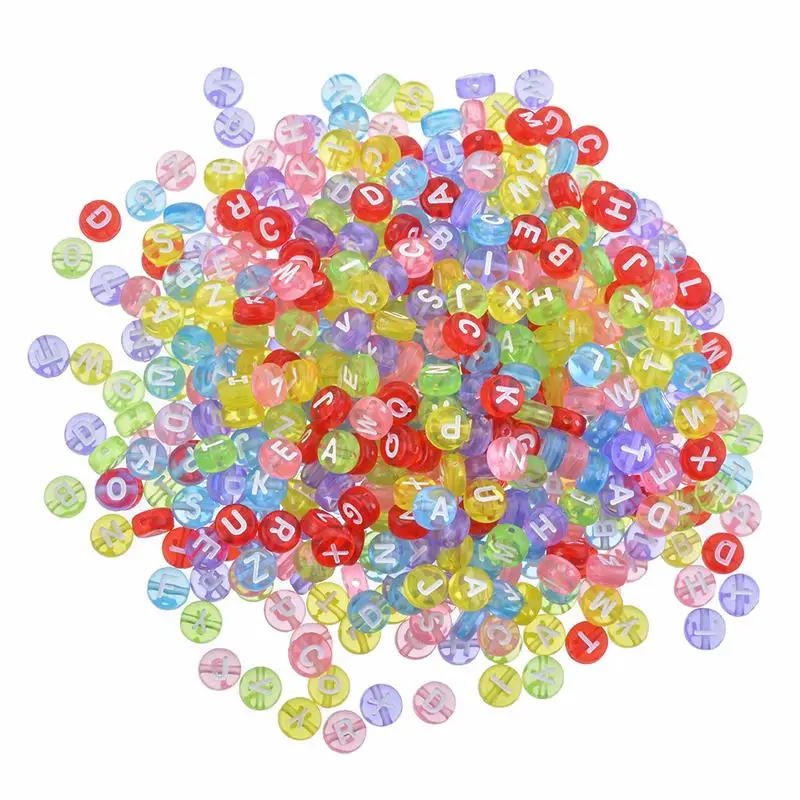 3.6 x 7mm 500pcs 500 шт Квадратные бусины в форме букв Алфавит бусины Сделай Сам ручной работы поделки 3,5 мм акриловые бусины для изготовления браслетов и ожерелий - Цвет: 3.6 x 7mm 500pcs