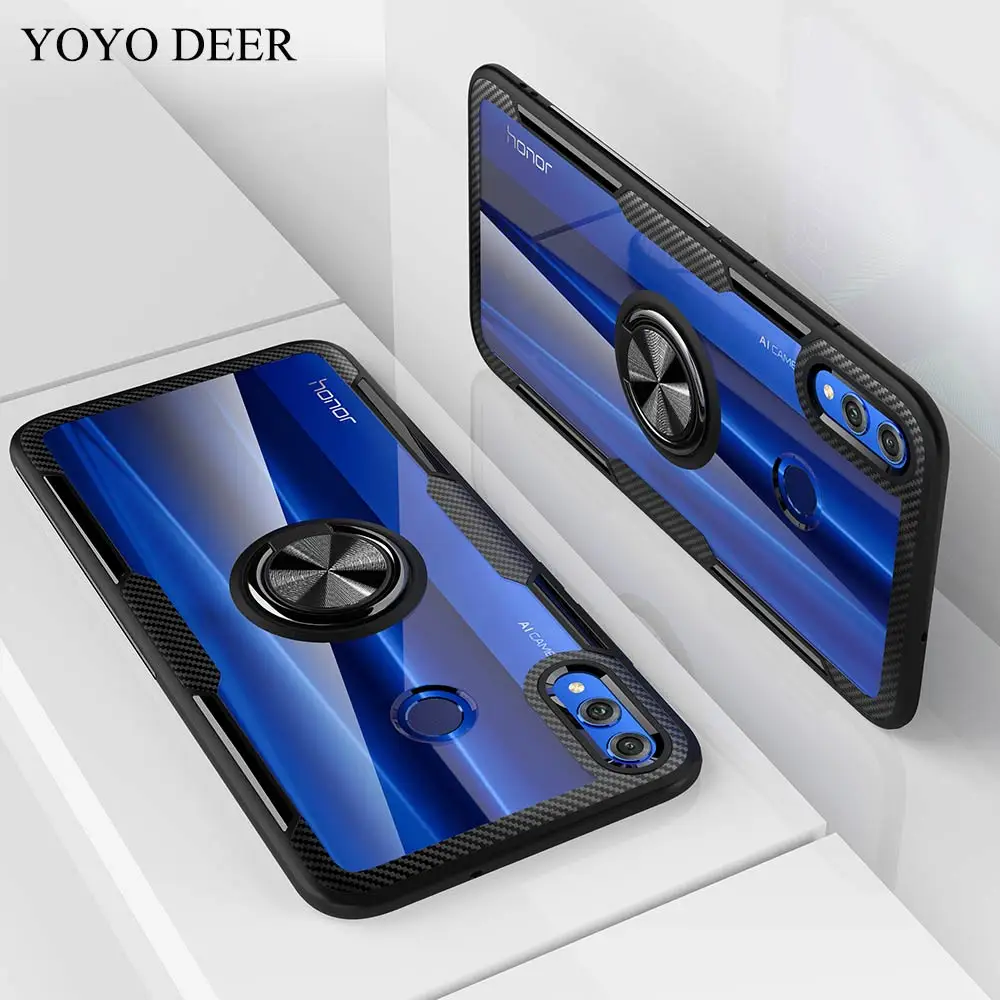 YOYODEER Прозрачный чехол для телефона huawei Honor 8X автомобильный держатель Магнитный