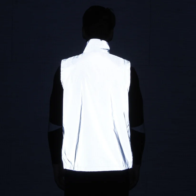 Top quality men women vests reflective spring autumn night sleeveless jackets hip hop streetwear reflect light waistcoat | Мужская