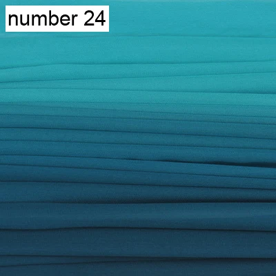 number 24 24 Цвета! 110 см 8 мм тонкий градиент шелк жоржет ткань для летнего платья блузка юбка рубашка шарф J092 - Цвет: number 24