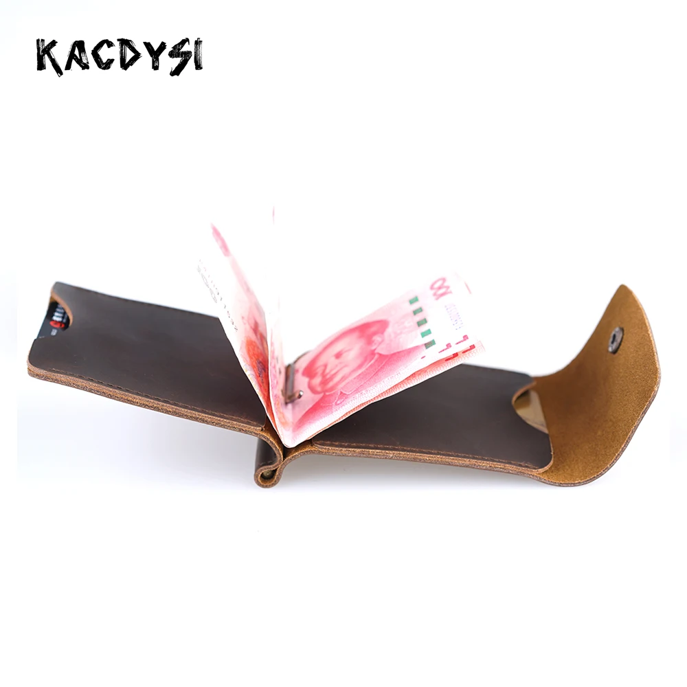 Винтажный кошелек ручной работы для мужчин и женщин двухслойный бумажник из