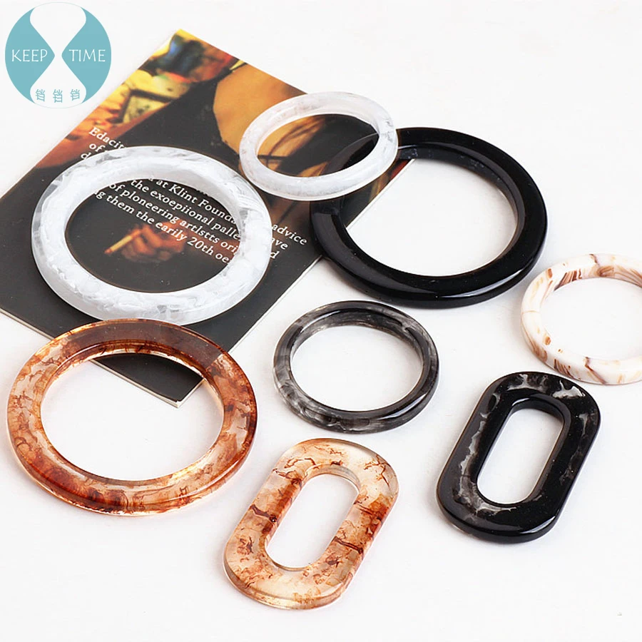 

Ritoule DIY jewelry accessories Japan and South Korea acetic acid large circle ring oval ring earrings material pendant