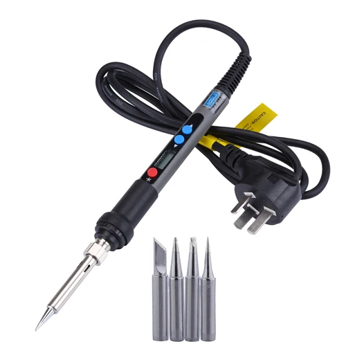 90 Вт 110 В/220 В цифровой ЖК-Электрический паяльник Ferro de Solda Soldeerbout сварочные инструменты для пайки с паяльными наконечниками - Цвет: CN Plug 220V