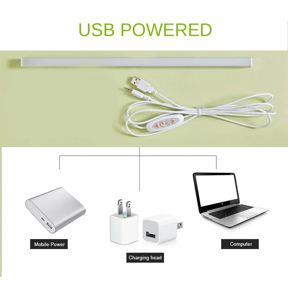 USB светодиодный настольная лампа с регулируемой яркостью Светодиодная для учебы