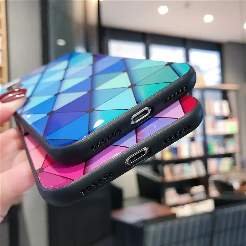 Hyun Mai Lingge Ультратонкий белый стеклянный чехол для Apple iPhone 6 7 8 6S 6SPlus 7Plus 8Plus X XS XR