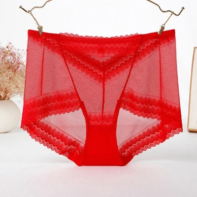 2 шт./лот ropa interior femenina женские трусы сексуальное кружевное нижнее белье размера плюс 5XL Нижнее белье женские трусики - Цвет: Красный