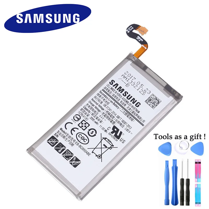 Оригинальный EB BG950ABE батареи для Samsung Galaxy S8 SM G9508 G9500 G950U G950F 3000mAh Akku +